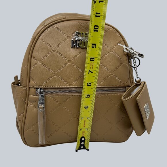 Steve Madden Tan Quilted Mini Backpack With Card Holder & Adjustable Straps main image 6